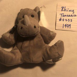 Rhiny 1999 Coke Beanie Baby